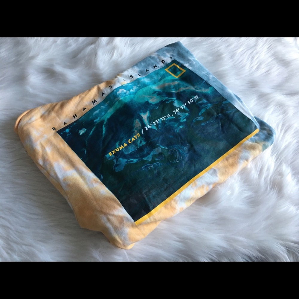 NatGeo hoodie tiedye bahamas l